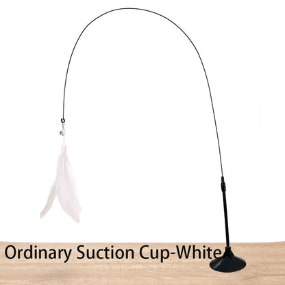 Brinquedo Interativo de Penas com Ventosa para Gatos